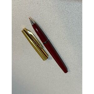Pentel DS-3 Sign Pen Deluxe Red Gold Soft Vintage Out of Print Rare Discontinued